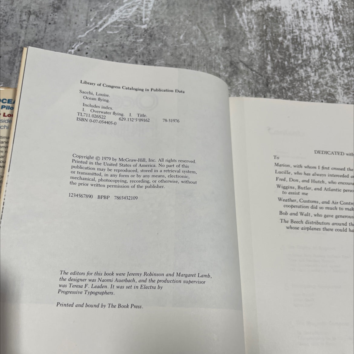 ocean flying book, by louise sacchi, 1979 Hardcover image 3