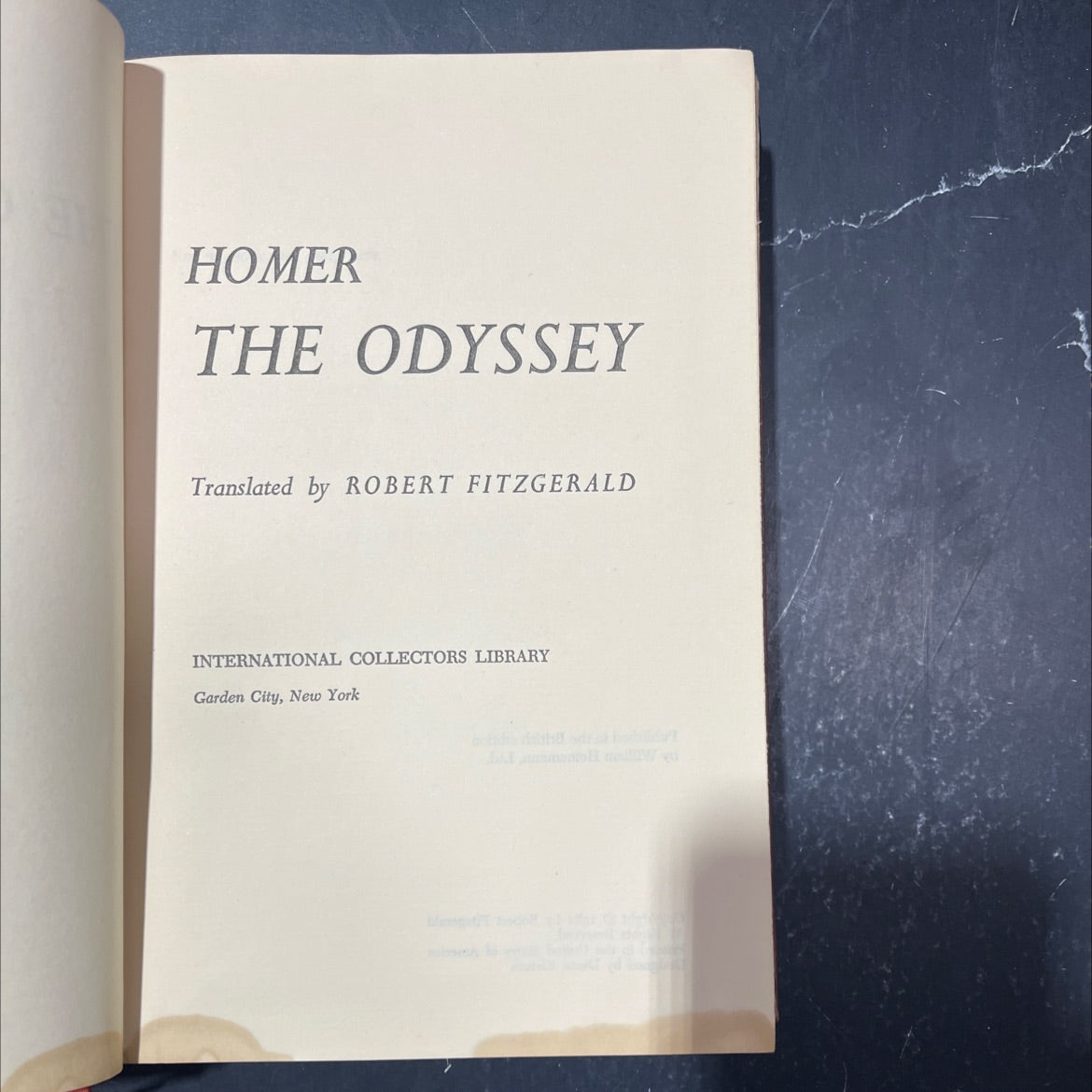 odyssey book, by homer, 1961 Leather image 2