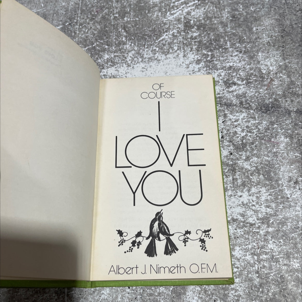 of course love you book, by Albert J. Nimeth O.FM., 1973 Hardcover image 2