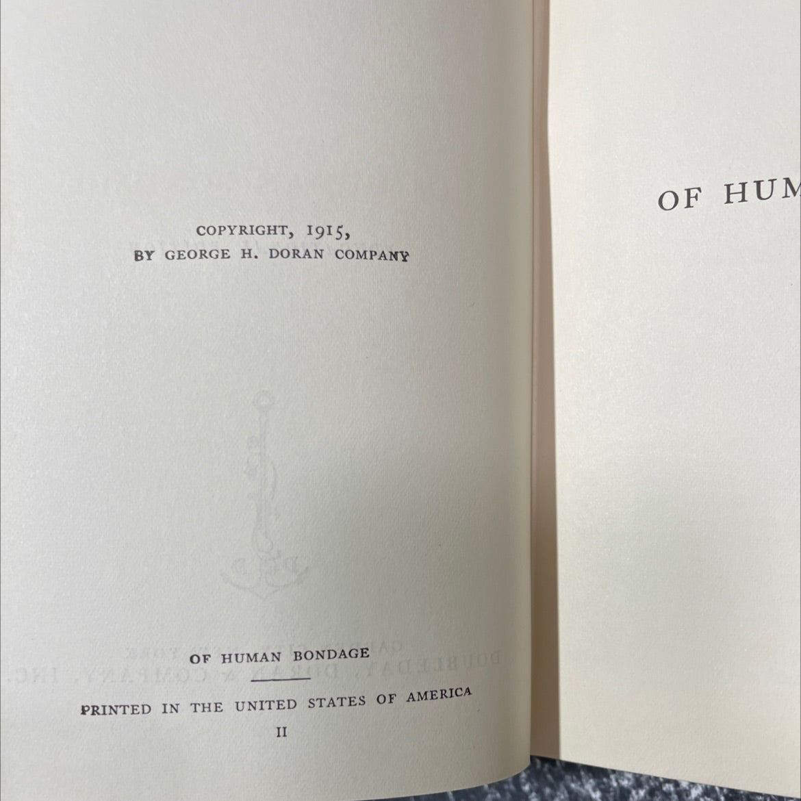 of human bondage book, by w. somerset maugham, 1915 Hardcover image 3