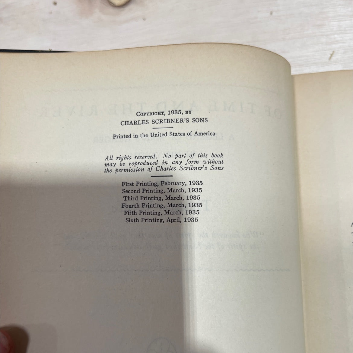 of time and the river a legend of man's hunger in his youth book, by thomas wolfe, 1935 Hardcover image 3
