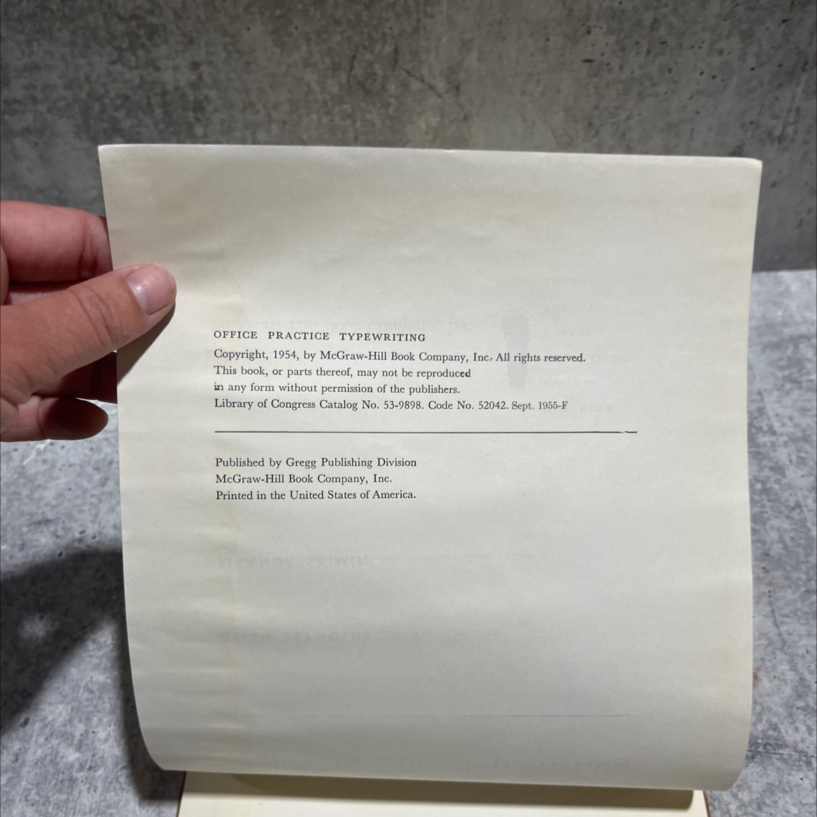 office practice typewriting book, by helen reynolds, eleanor skimin, 1954 Hardcover image 3