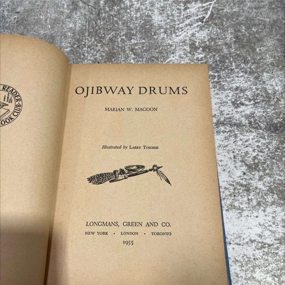 ojibway drums book, by marian w. magoon, 1955 Hardcover image 2