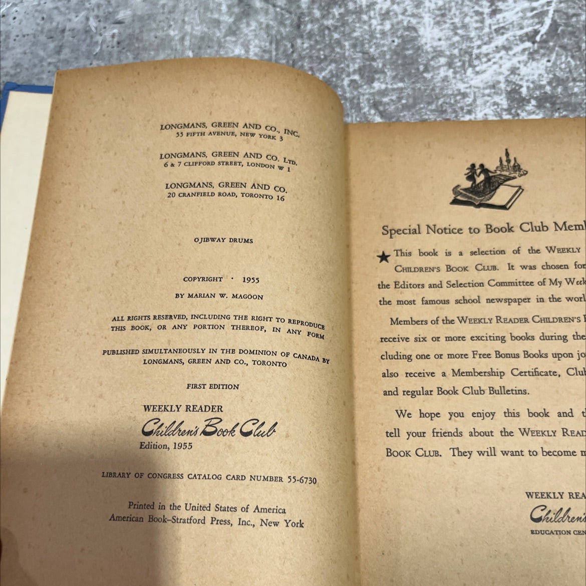 ojibway drums book, by marian w. magoon, 1955 Hardcover image 3