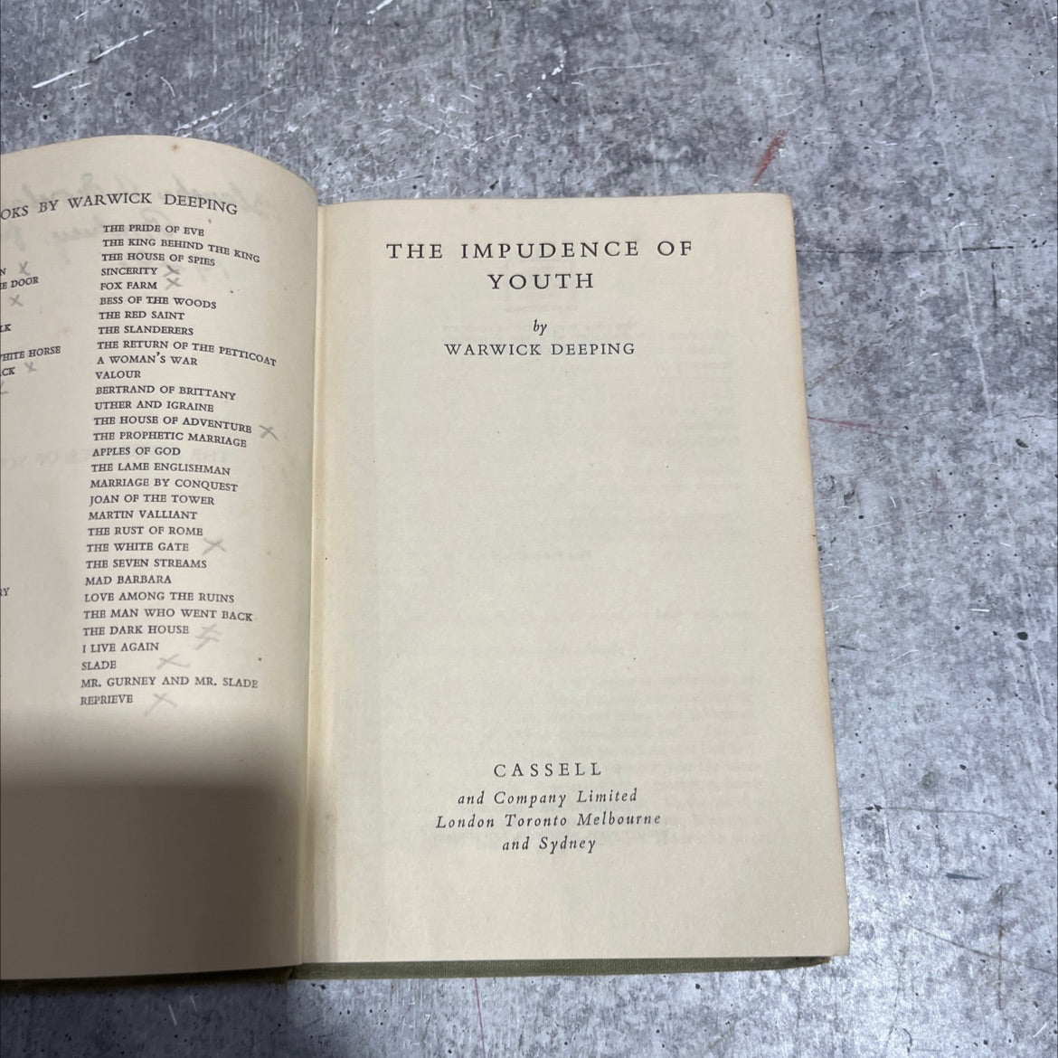 oks book, by warwick deeping, 1946 Hardcover image 2