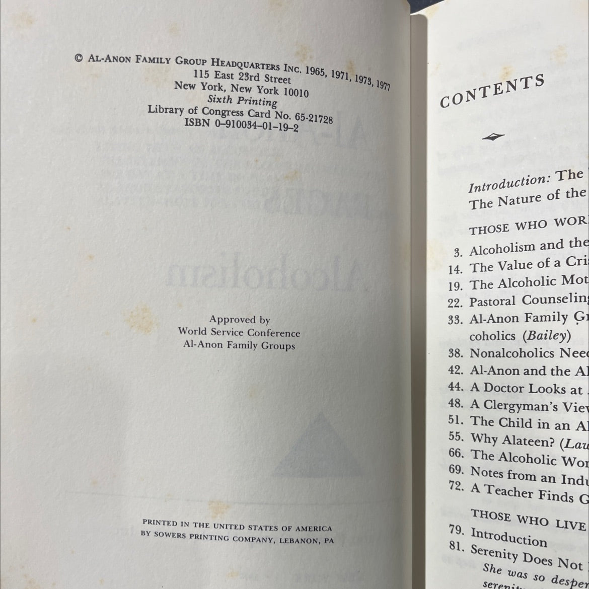 olc marriage on editorials n of alcoholics book, by Al-Anon Family Group Headquarters, Inc., 1977 Hardcover image 3