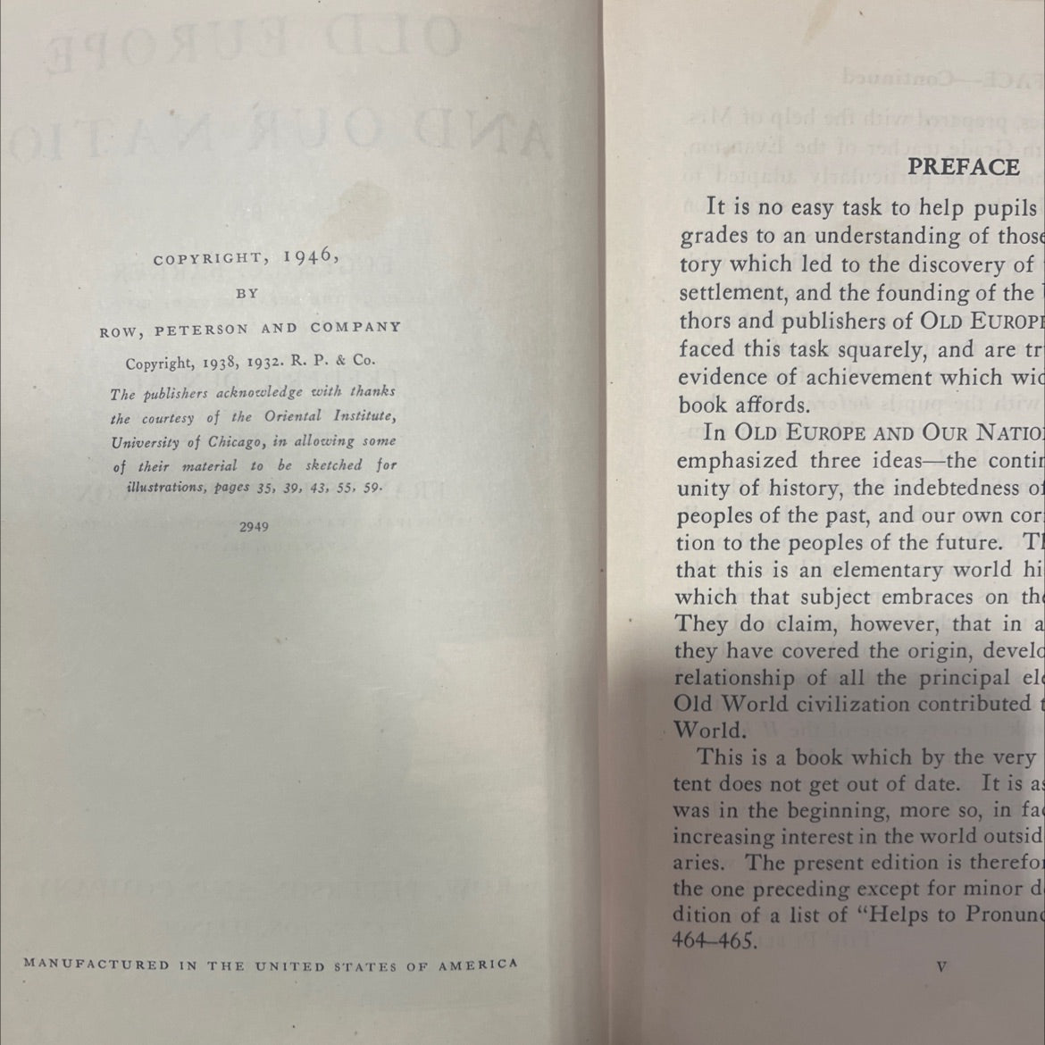 old europe and our nation book, by eugene c. barker, frideric duncalf, francis leonard bacon, 1946 Hardcover, Vintage image 3