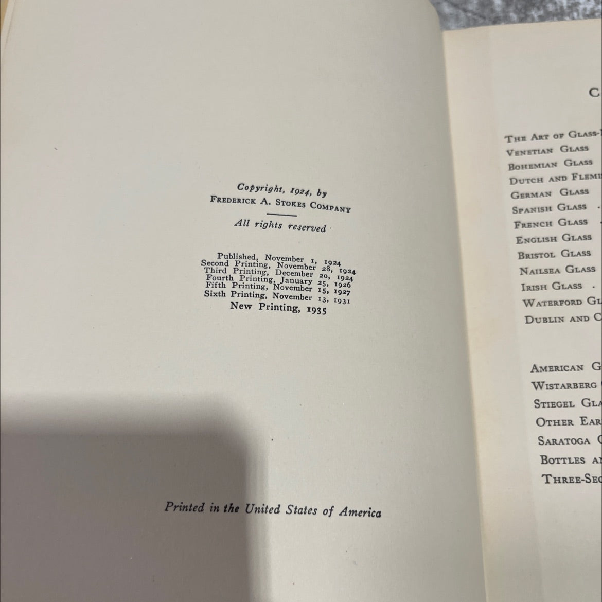 old glass european and american book, by n. hudson moore, 1935 Hardcover image 3
