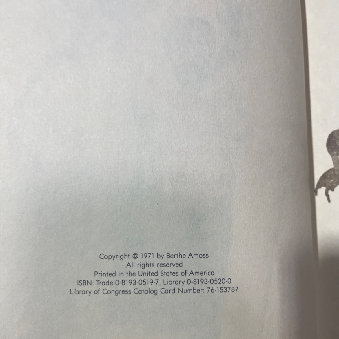 old hasdrubal and the linate parents' magazine press/new york book, by berthe amoss, 1971 Hardcover image 3