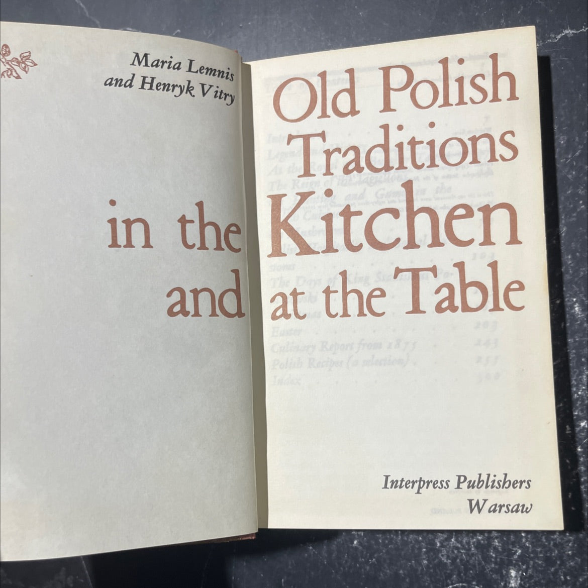 old polish traditions as retained in the kitchen and at the table book, by maria lemnis and henryk vitry, 1976 Hardcover image 2