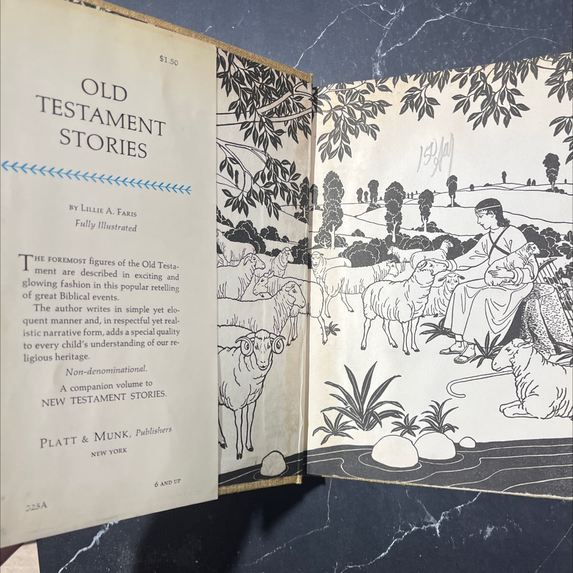 old testament stories retold for children book, by Lillie A. Faris, 1940 Hardcover image 4