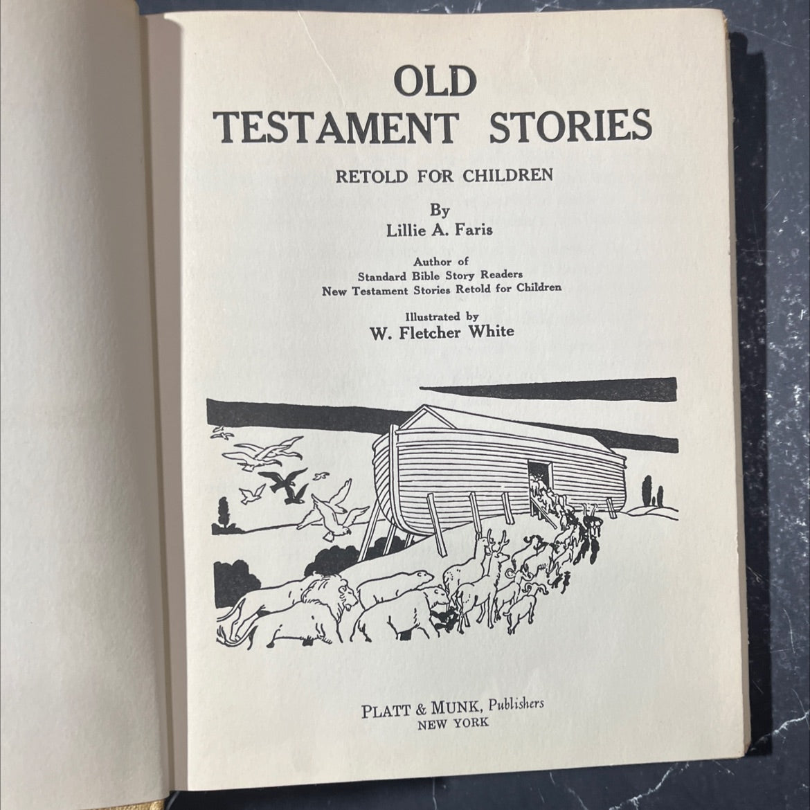 old testament stories retold for children book, by Lillie A. Faris, 1940 Hardcover image 2