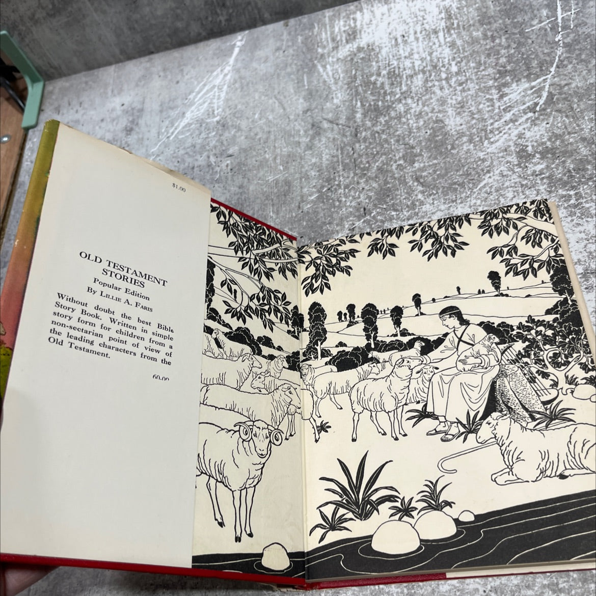 old testament stories retold for children book, by lillie a. faris, 1940 Hardcover image 4