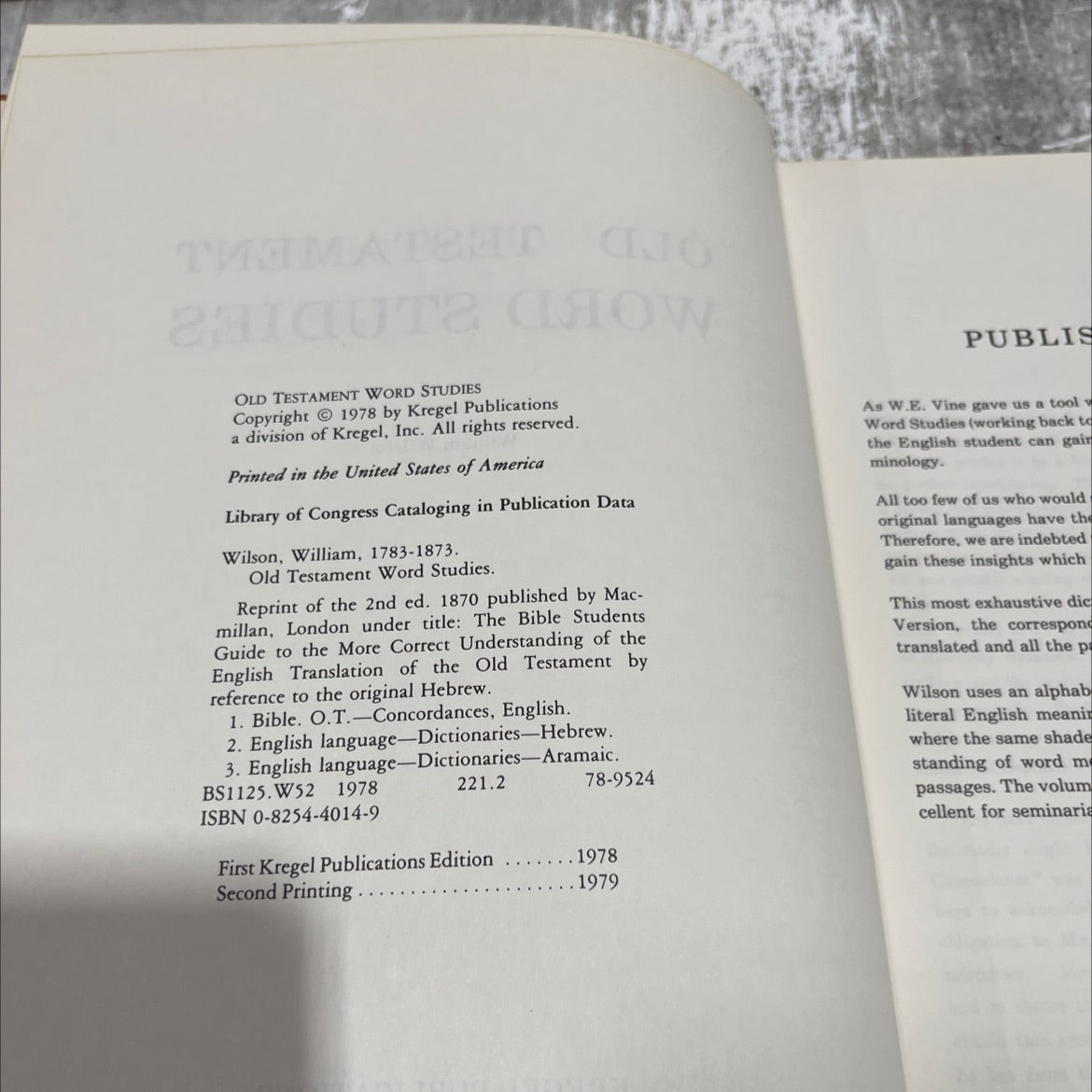 old testament word studies book, by william wilson, 1978 Hardcover image 3