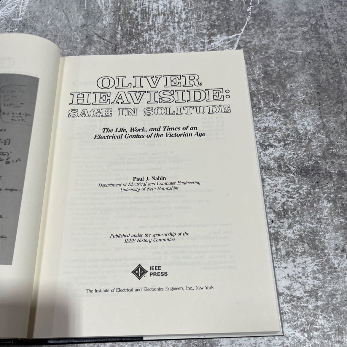 oliver heaviside, sage in solitude book, by paul j. nahin, 1988 Hardcover image 2