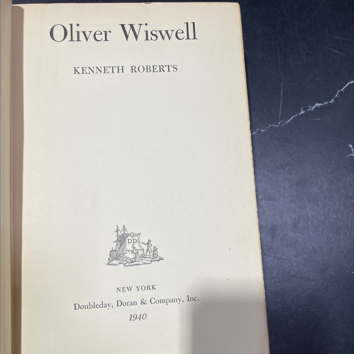 oliver wiswell book, by kenneth roberts, 1940 Hardcover, Antique image 2