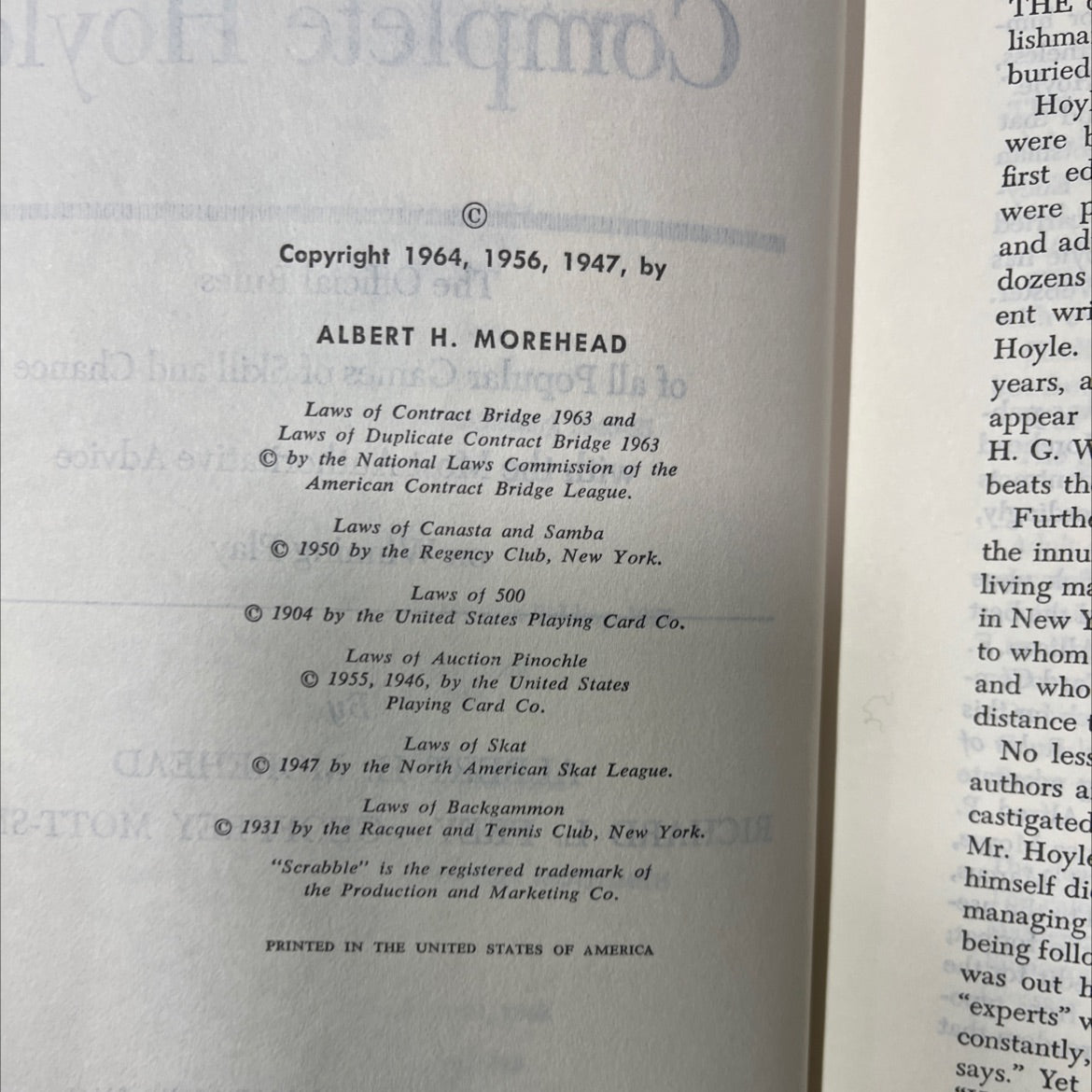 on games book, by albert h. morehead, richard l. frey, geoffrey mott-smith, 1964 Hardcover image 3