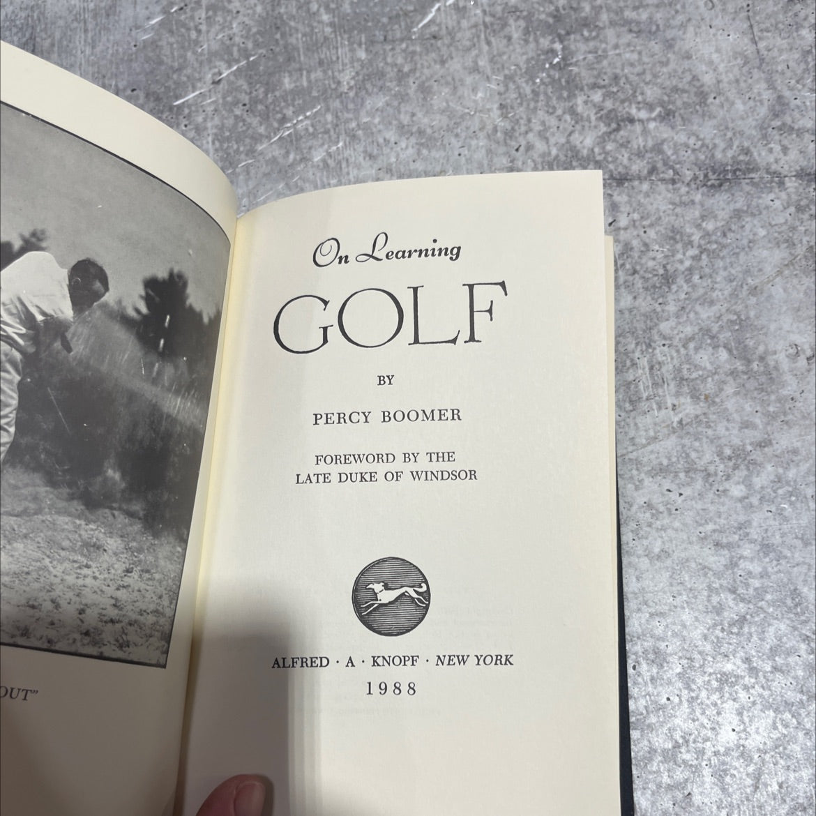 on learning golf book, by percy boomer, 1988 Hardcover image 2