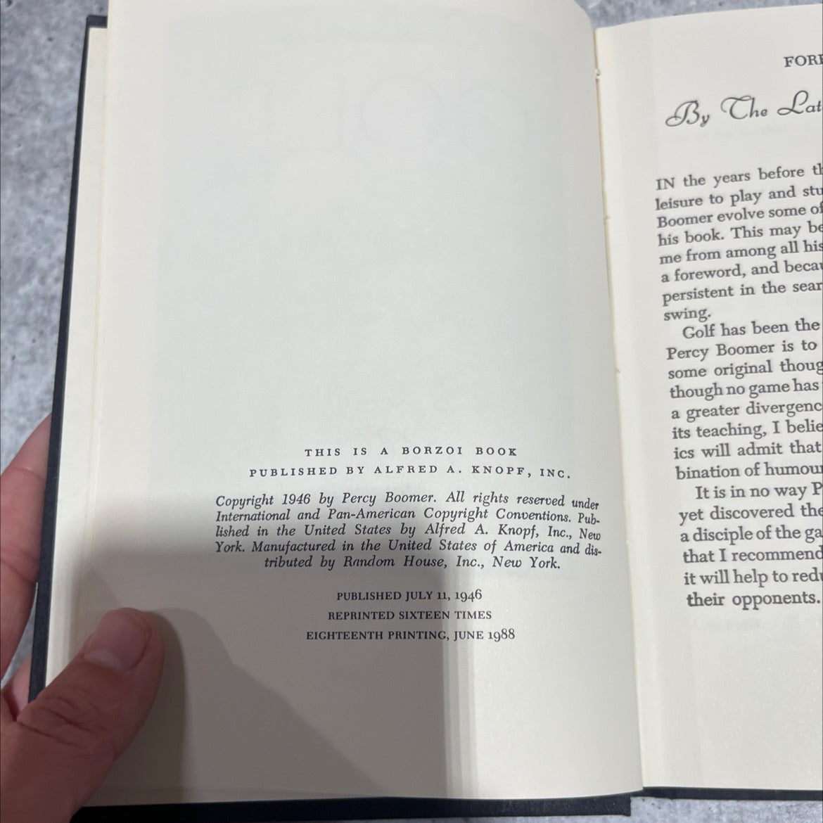 on learning golf book, by percy boomer, 1988 Hardcover image 3