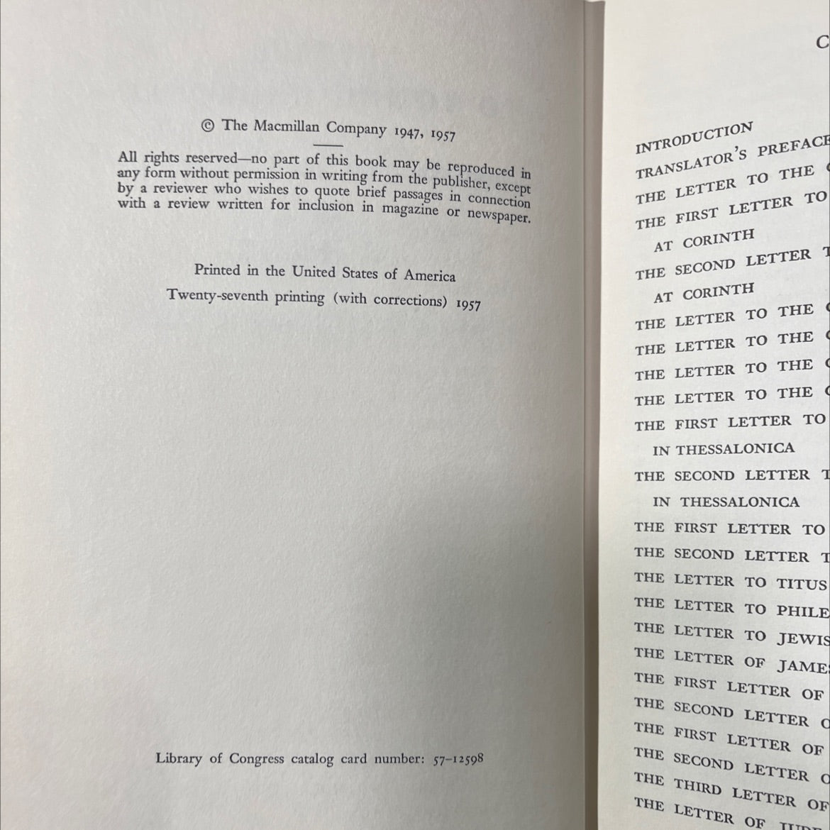 on letters to young churches book, by j. b. phillips, 1957 Hardcover image 3