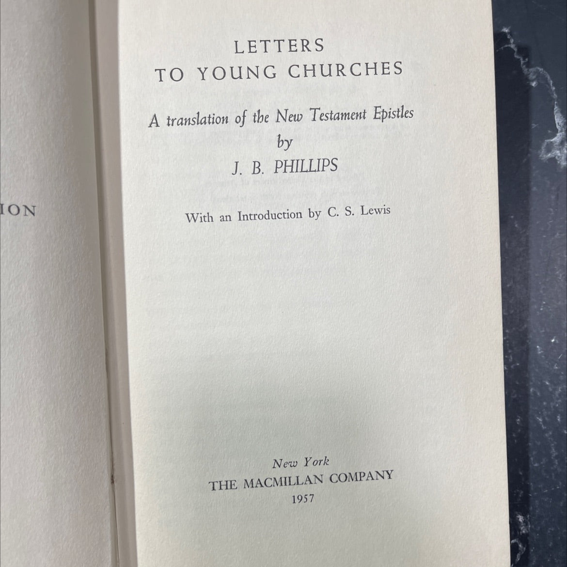 on letters to young churches book, by j. b. phillips, 1957 Hardcover image 2