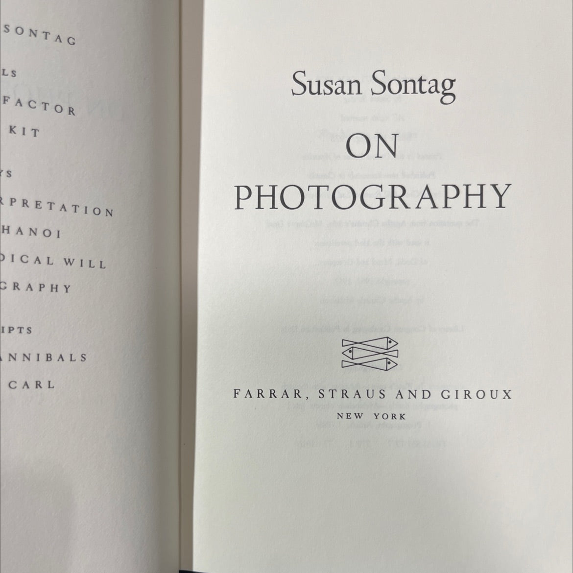 on photography book, by susan sontag, 1977 Hardcover image 2