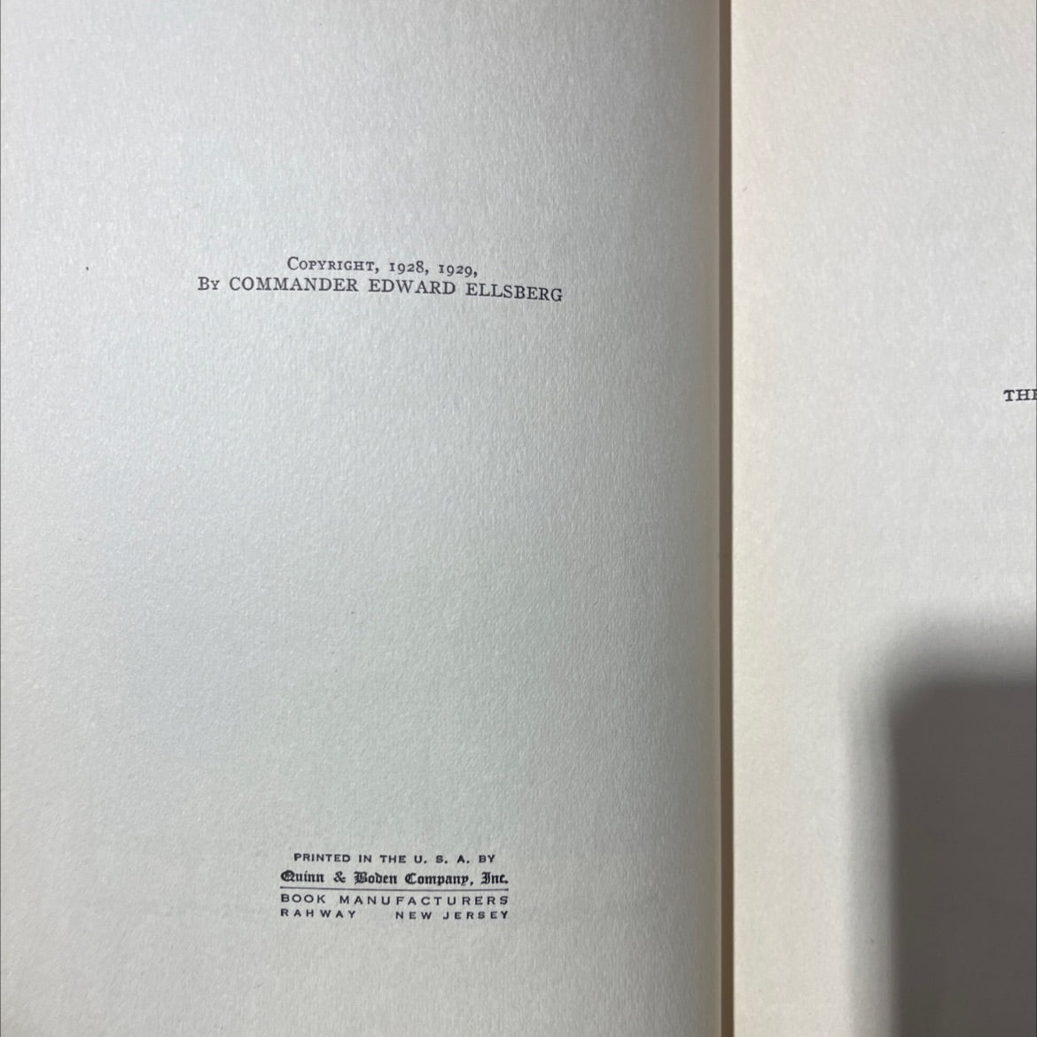 on the bottom book, by commander edward ellsberg, 1929 Hardcover image 3