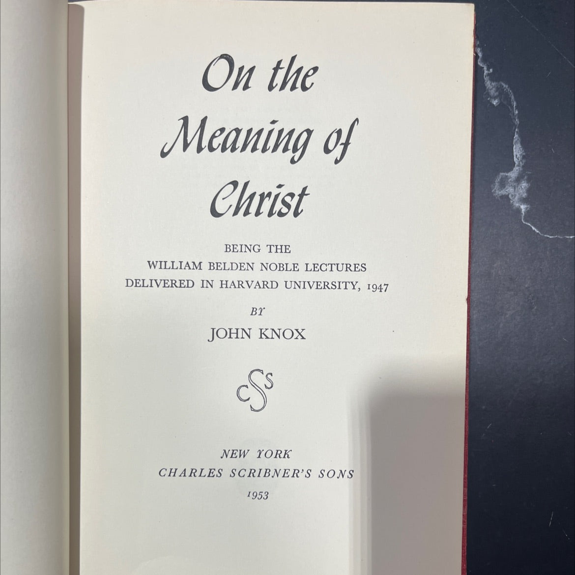 on the meaning of christ book, by john knox, 1953 Hardcover image 2