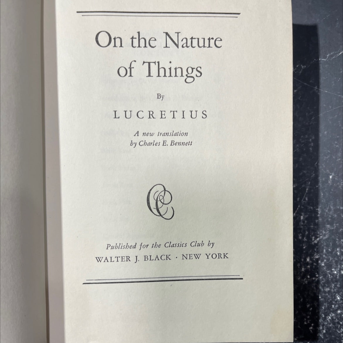 on the nature of things book, by lucretius, 1946 Hardcover image 2