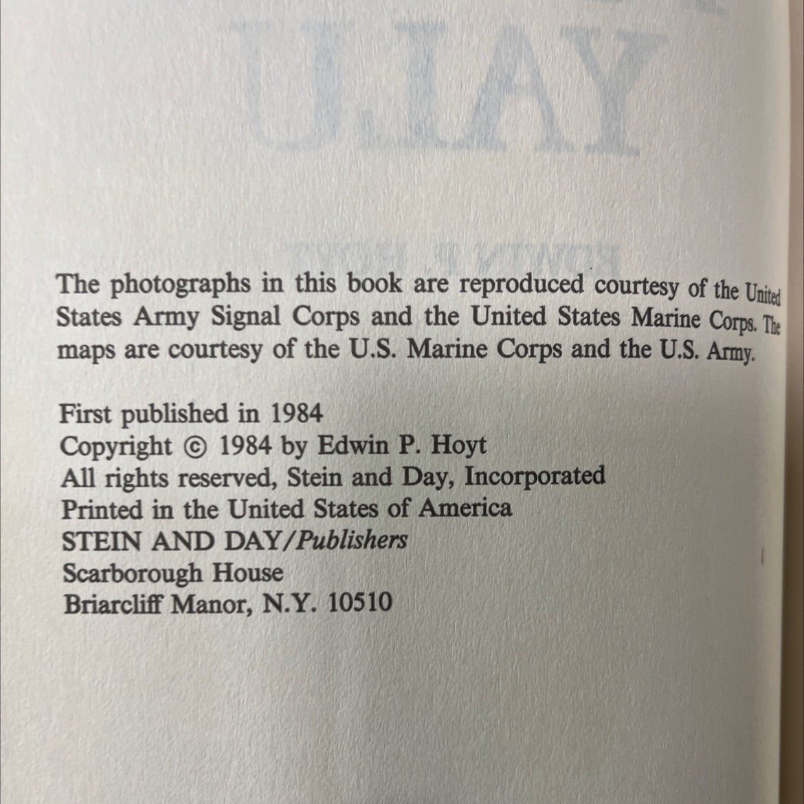 on to the yalu book, by edwin p. hoyt, 1984 Hardcover image 3