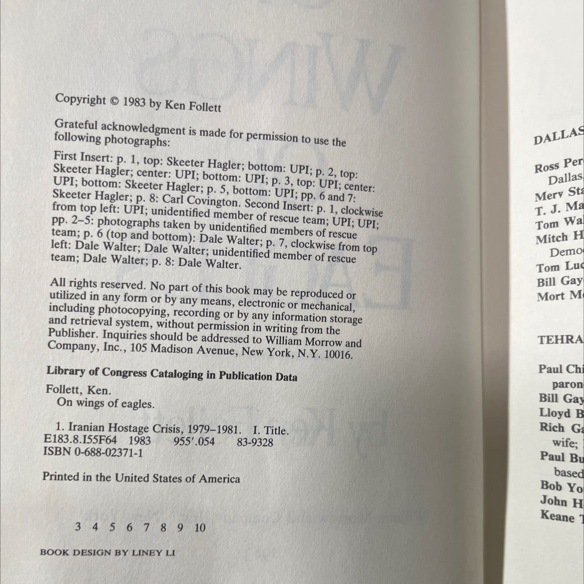 on wings of eagles book, by ken follett, 1983 Leather image 3