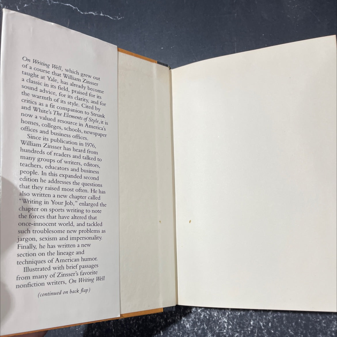 on writing well: an informal guide to writing nonfiction book, by william k. zinsser, 1980 Hardcover image 4