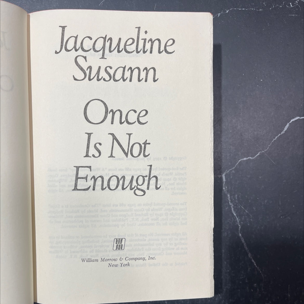 once is not enough book, by jacqueline susann, 1973 Hardcover image 2