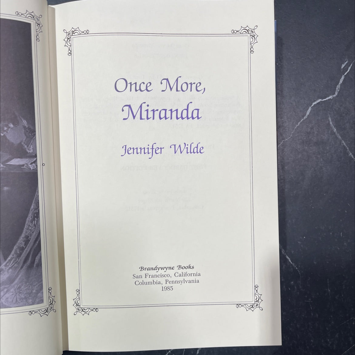 once more, miranda book, by tom huff, 1985 Hardcover image 2