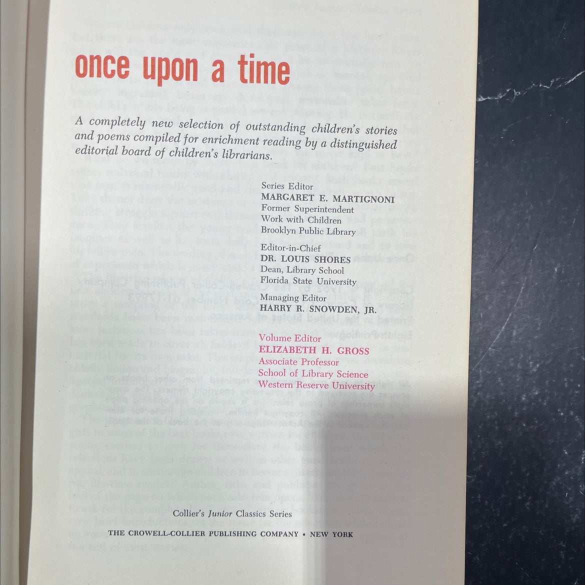 once upon a time book, by unknown, 1962 Hardcover image 2