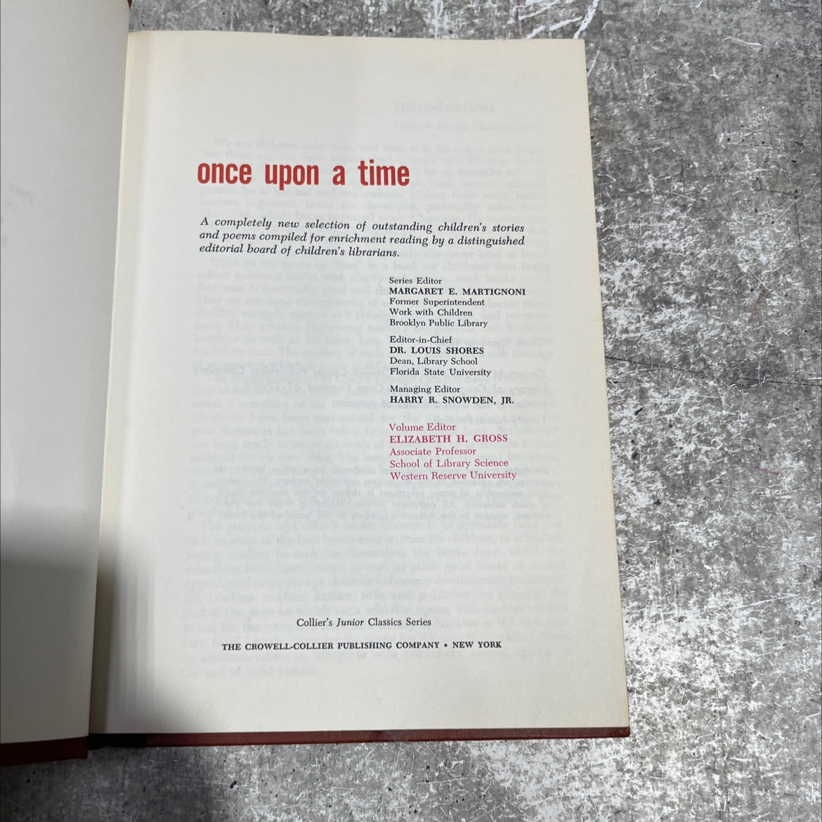 once upon a time book, by unknown, 1962 Hardcover image 2