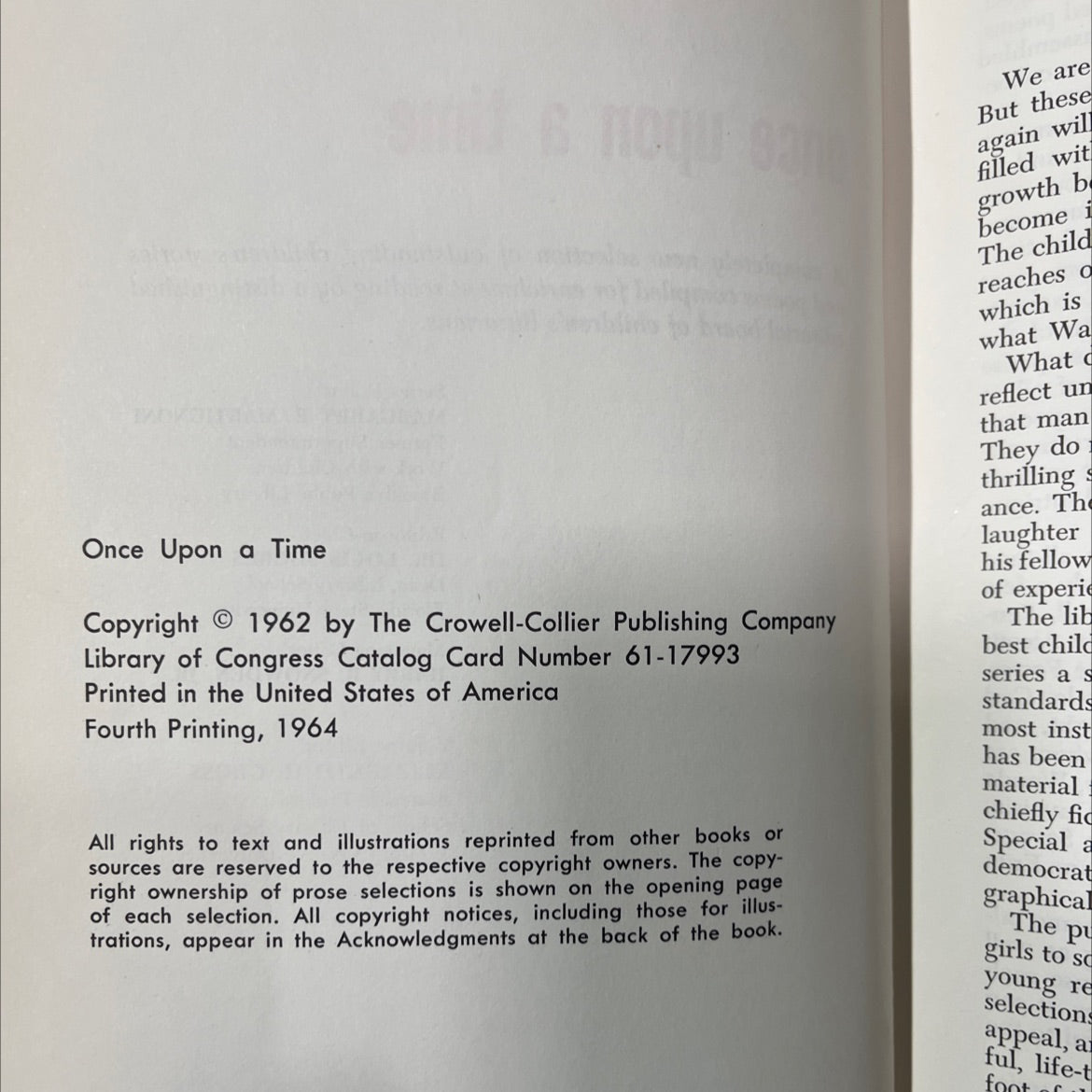 once upon a time book, by Margaret E. Martignoni, 1962 Hardcover image 3