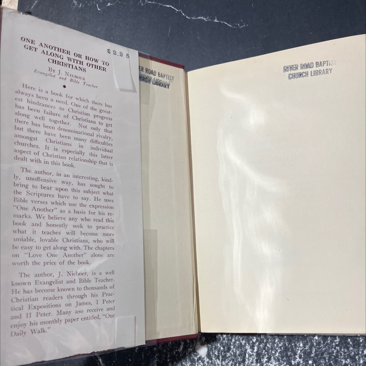 one another or how to get along with other christians book, by j. nieboer, 1953 Hardcover image 4