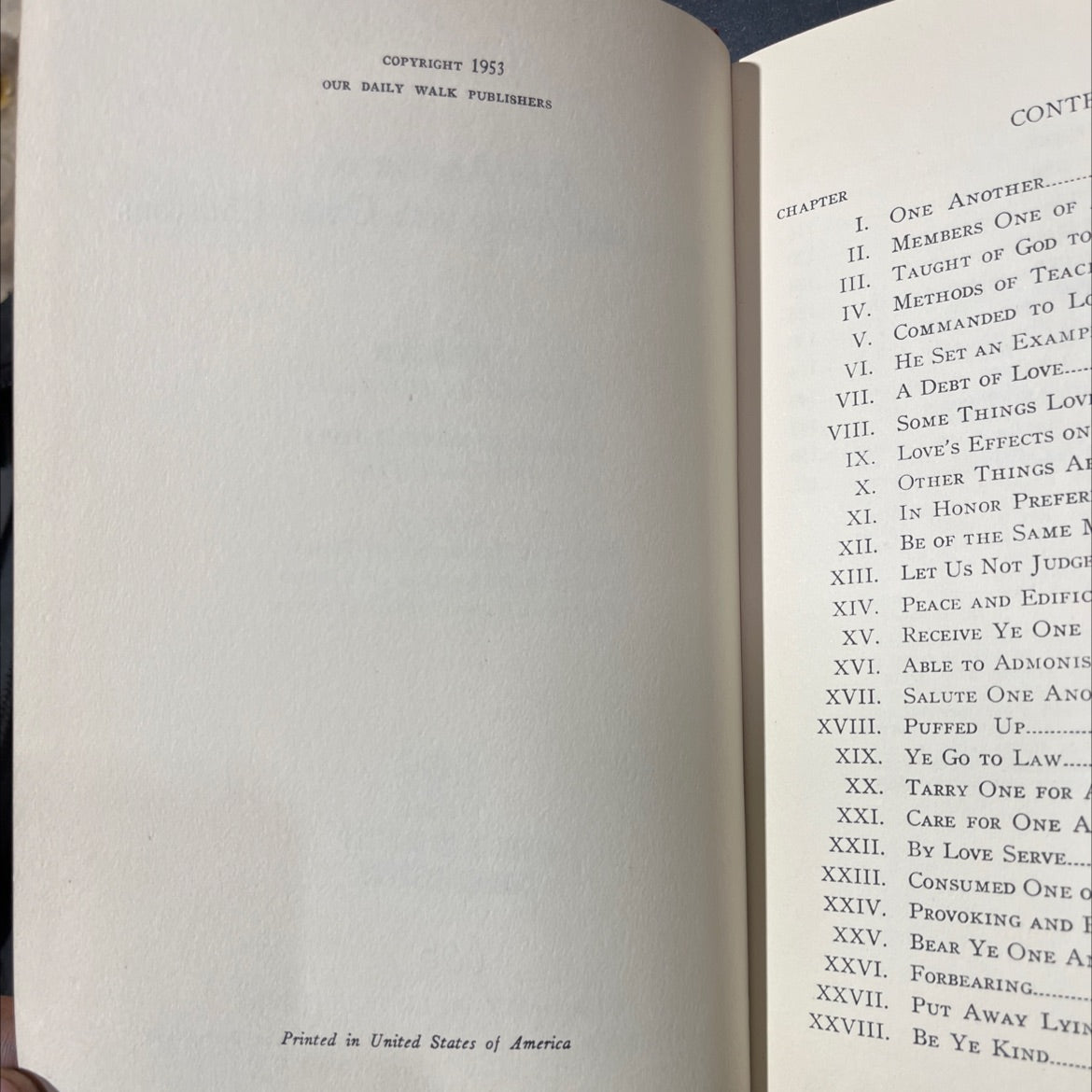 one another or how to get along with other christians book, by j. nieboer, 1953 Hardcover image 3