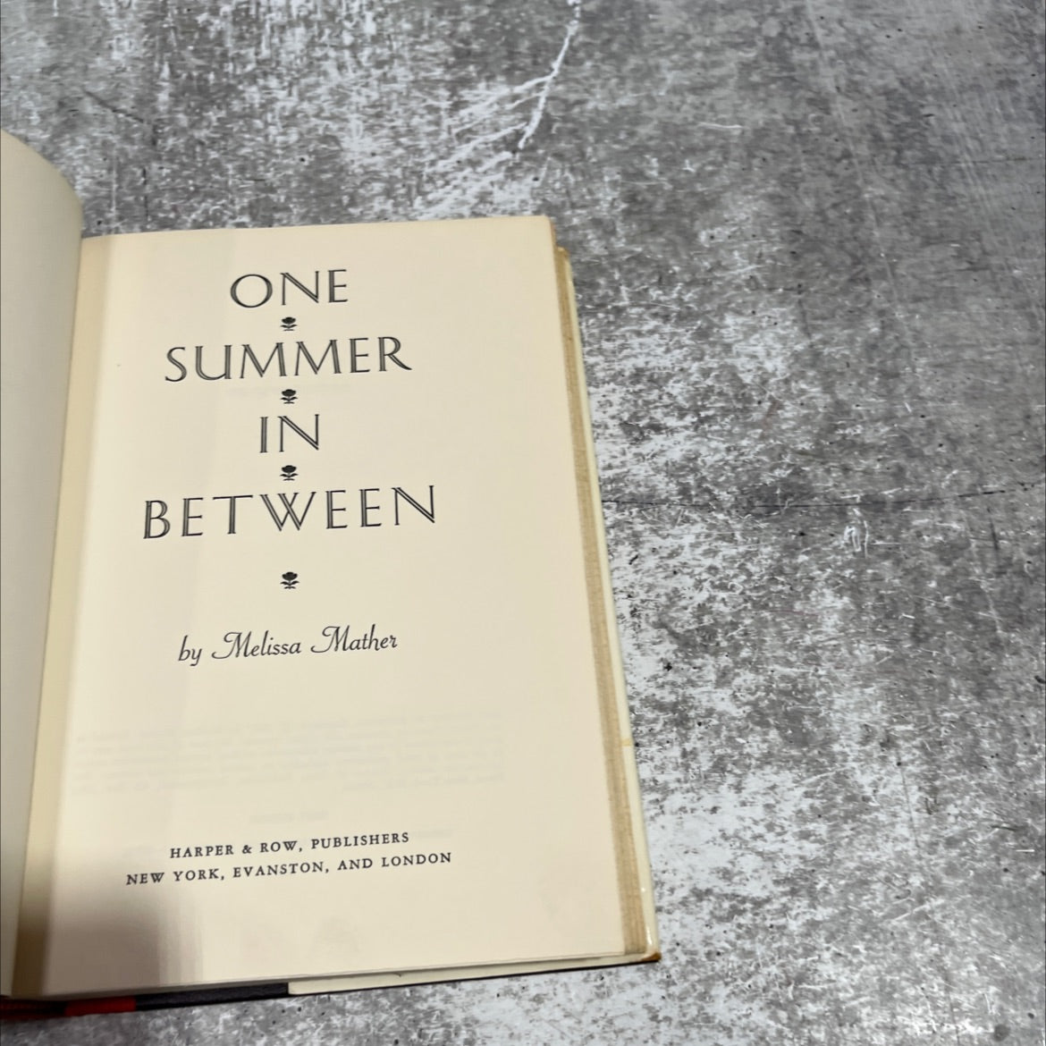 SIGNED one summer 40 in between book, by Melissa Mather, 1967 Hardcover, First Edition, Rare, Vintage image 2