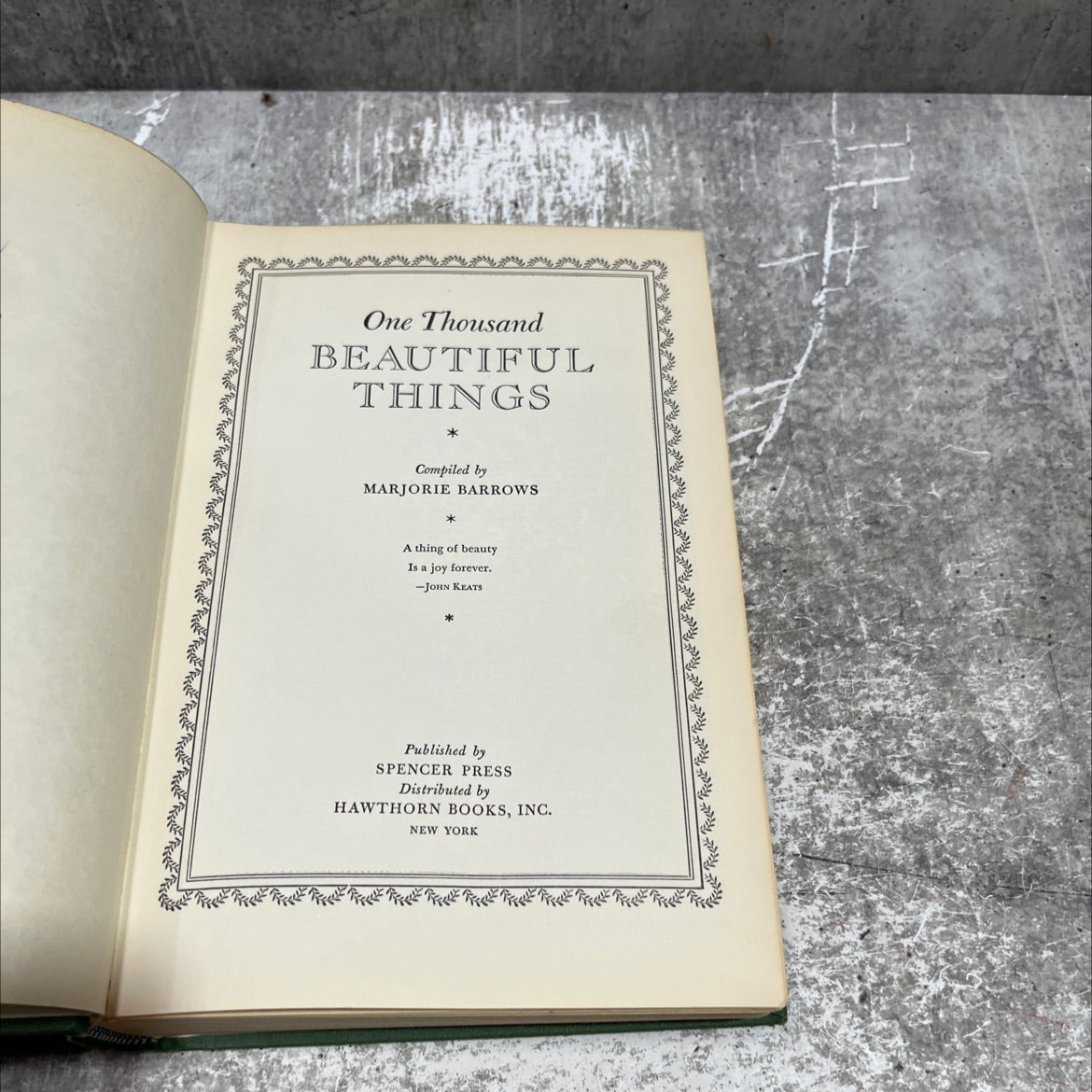 one thousand beautiful things book, by marjorie barrows, 1947 Hardcover image 2