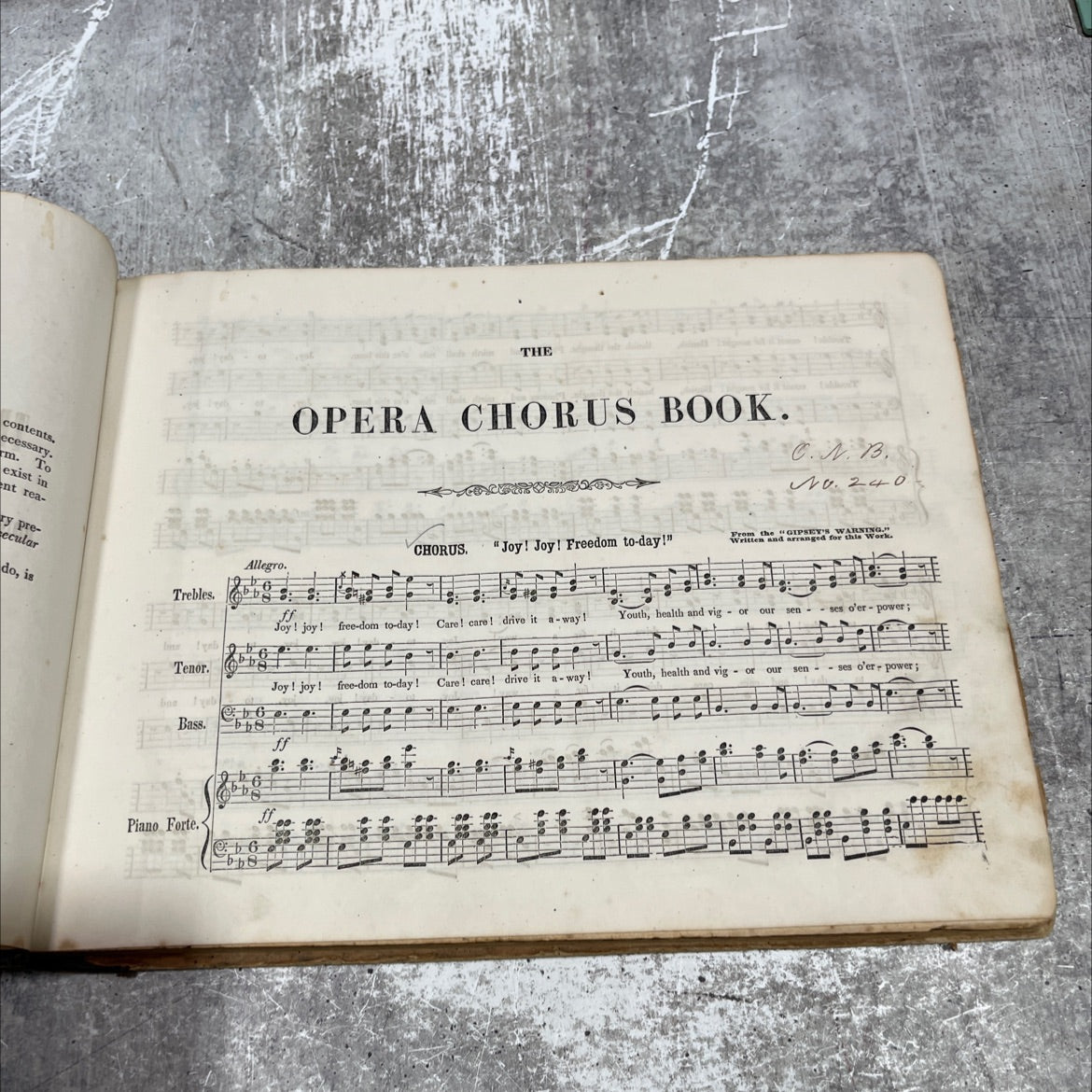 opera chorus book book, by edward l. white and john e. gould, 1847 Hardcover image 4