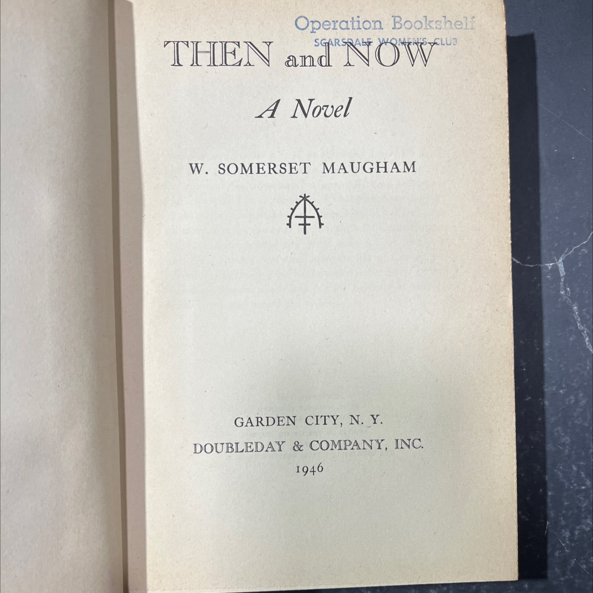 operation bookshelf sgarsal women's club then and a novel book, by w. somerset maugham, 1946 Hardcover image 2