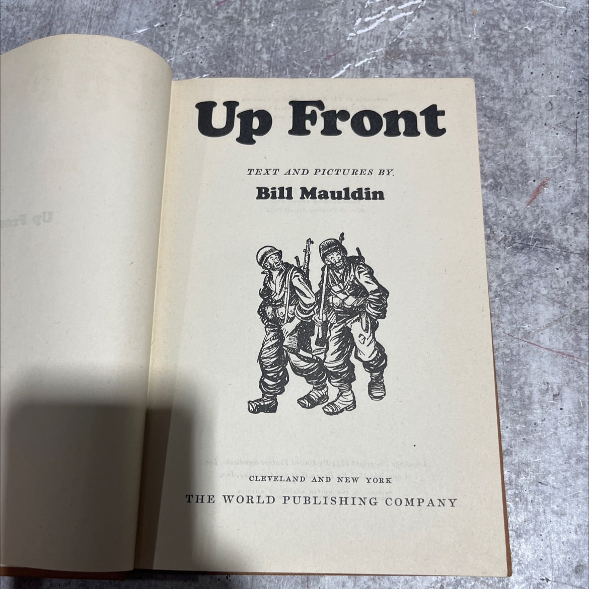 or qu up front book, by Bill Mauldin, 1945 Hardcover image 2