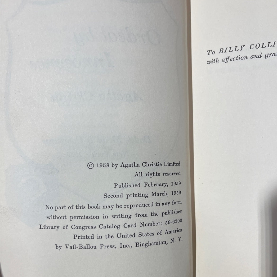 ordeal by innocence book, by agatha christie, 1959 Hardcover image 3