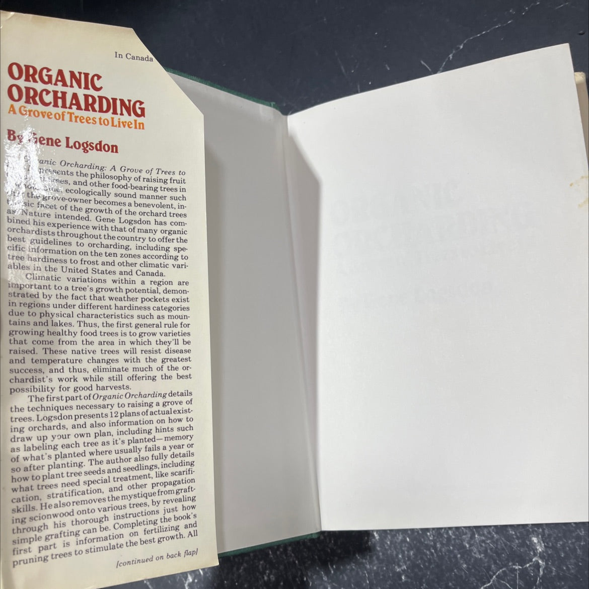 organic orcharding a grove of trees to live in book, by Gene Logsdon, 1981 Hardcover image 4