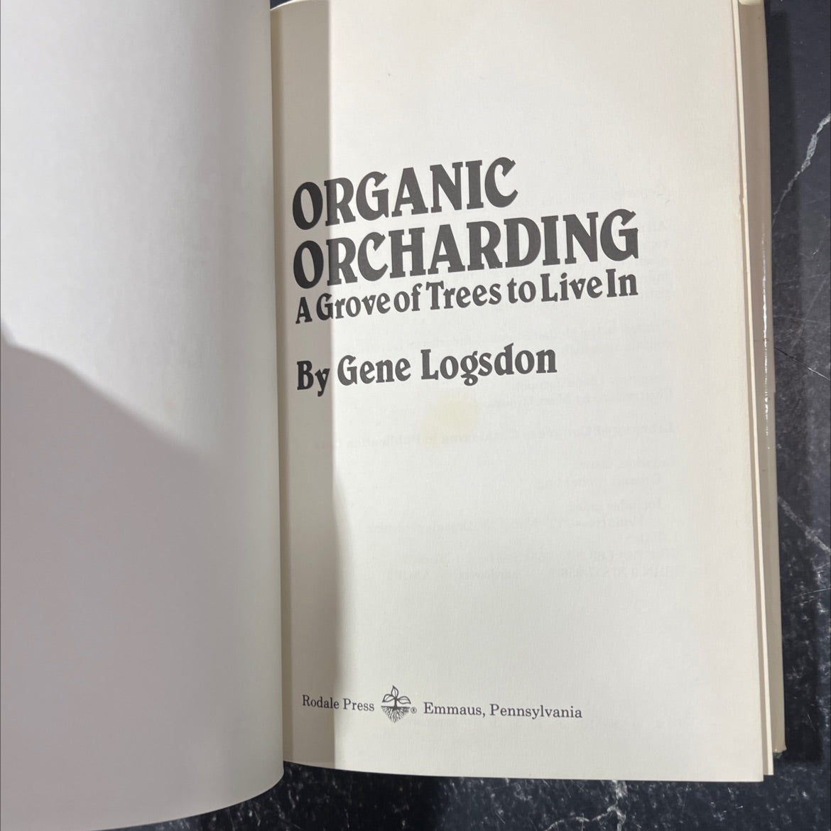organic orcharding a grove of trees to live in book, by Gene Logsdon, 1981 Hardcover image 2