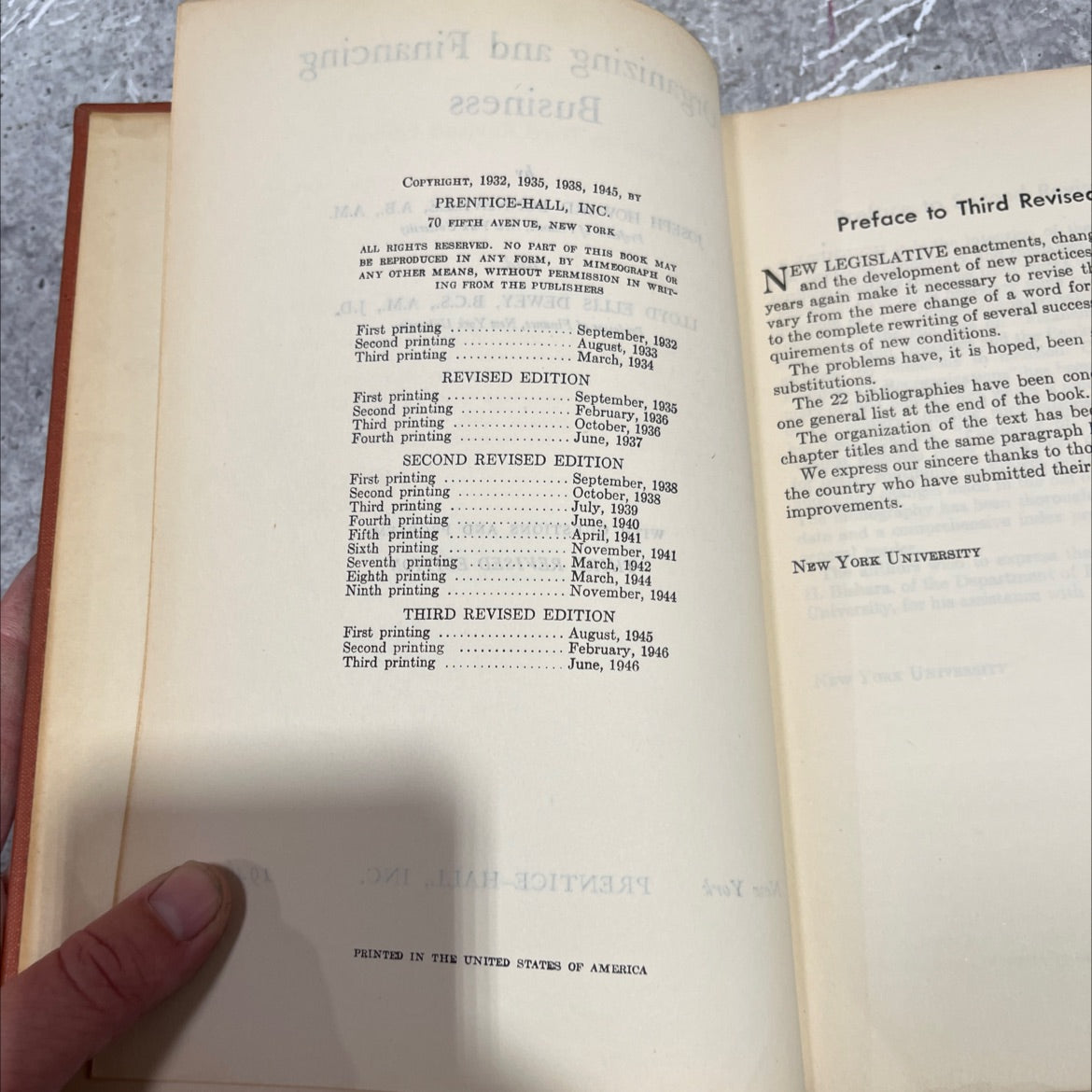 organizing and financing business book, by joseph howard bonneville, brshalasu hit more t lloyd ellis dewey, 1946 image 3