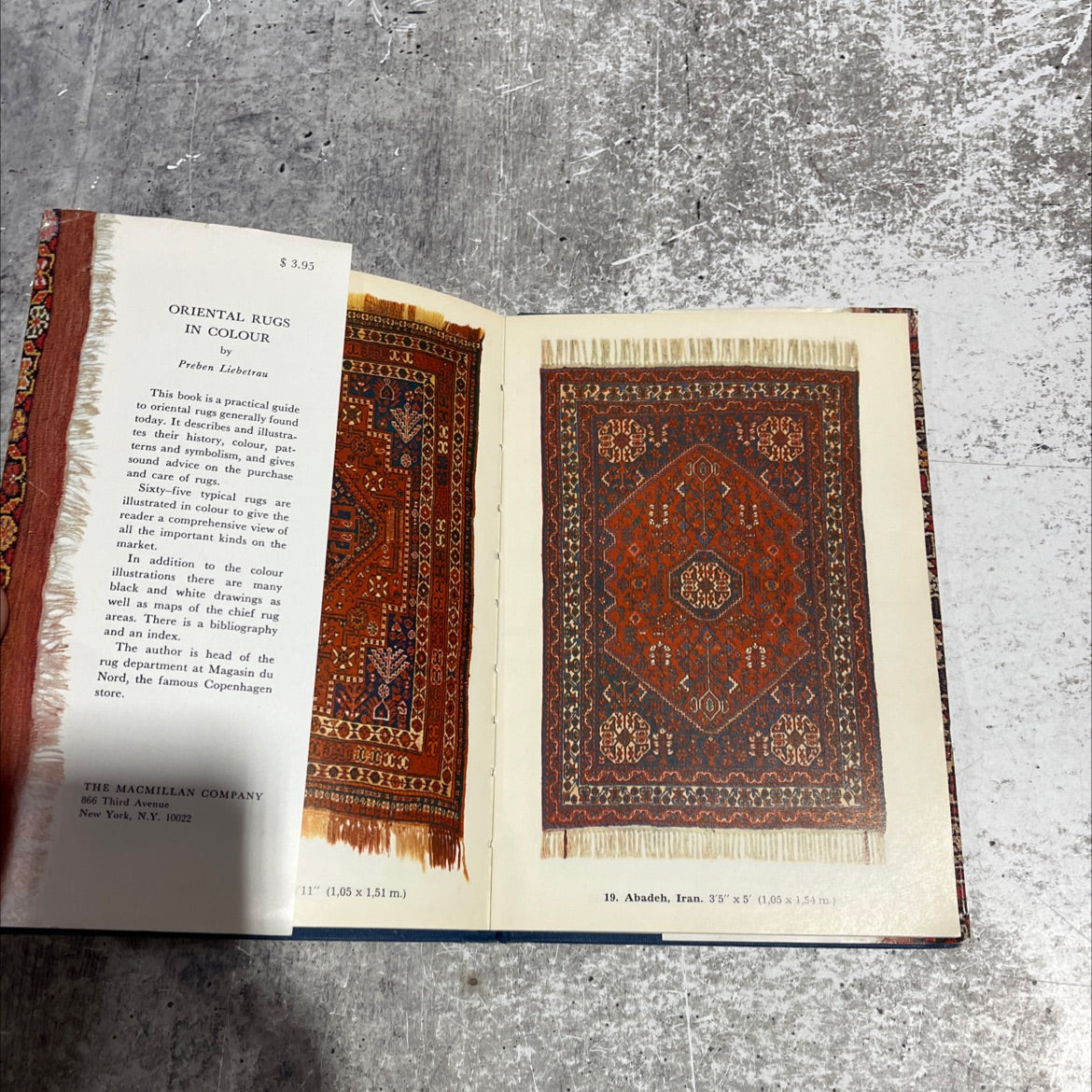 oriental rugs in colour book, by preben liebetrau, 1972 Hardcover image 4