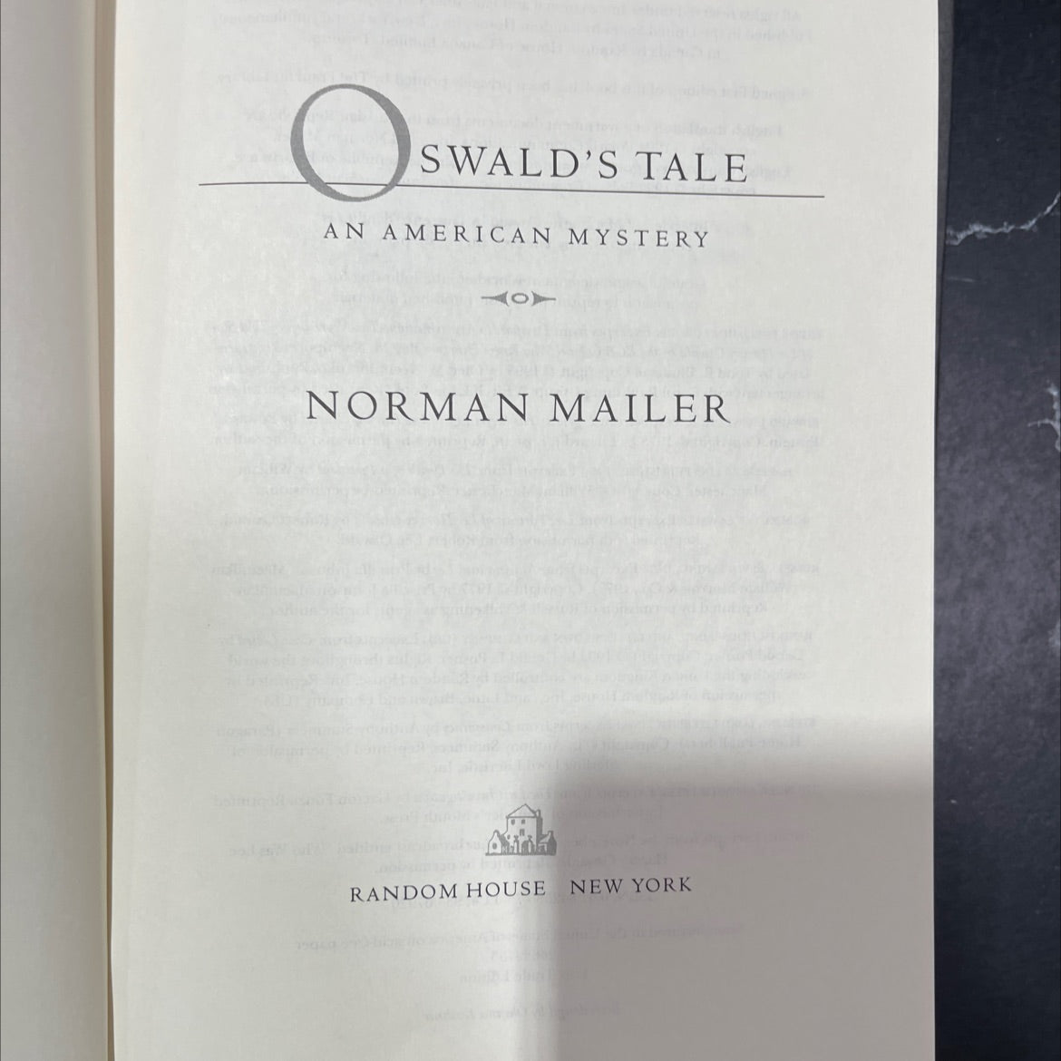 oswald's tale an american mystery book, by norman mailer, 1995 Hardcover image 2